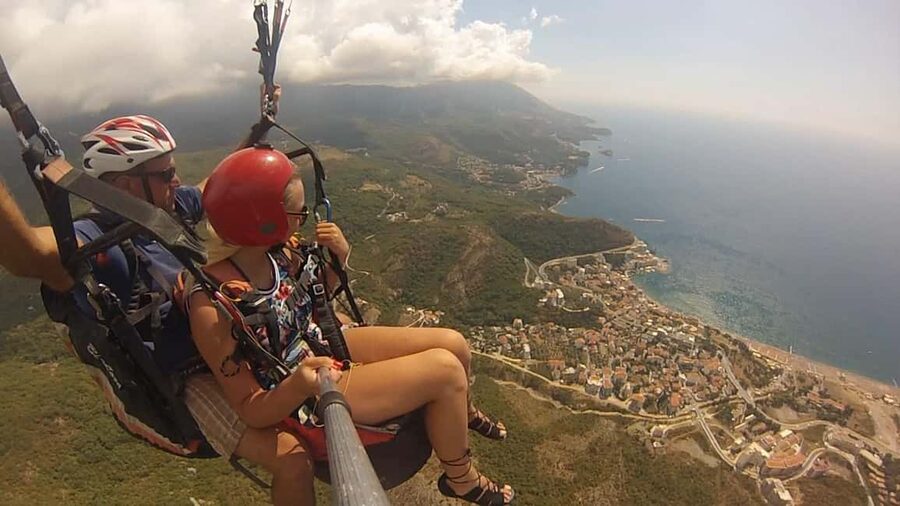 Becici: Panoramic and Adrenaline Tandem Paragliding Flight - Pickup and the Scenic Drive to Mount Brajići