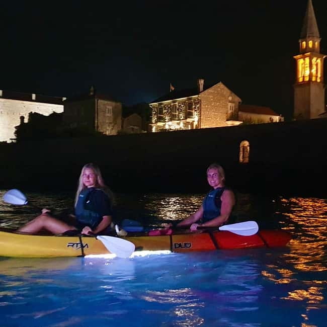 Budva: Night Lights Kayaking Tour - The Old Town Walls at Night: The Most Photogenic Part