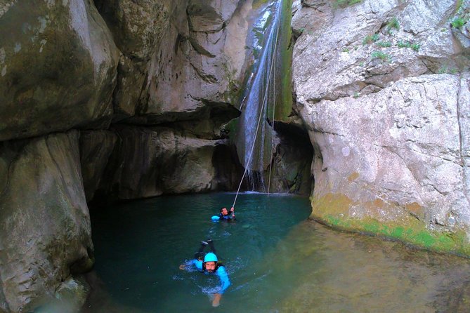 Canyoning Međureč river - Extreme Adventure in Bar City - Waterfall Rappels and Cold Pools: What the Main Action Looks Like