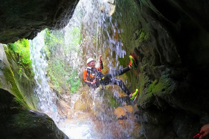 Canyoning Skurda River - Extreme adventure in Kotor City - Inside the canyon: 25-meter drops, slippery rock, and rope confidence