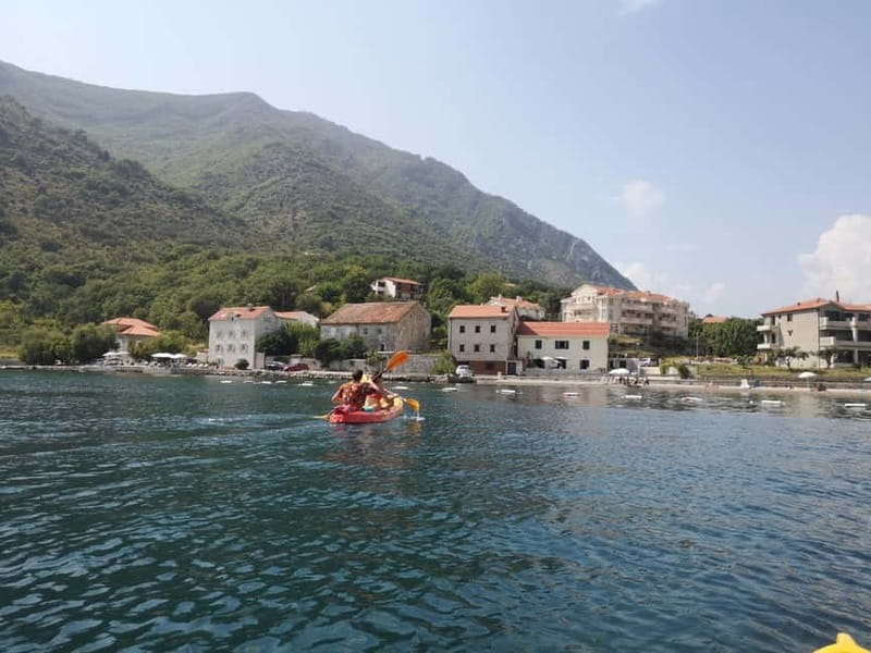 Kotor: Guided Kotor Bay Kayaking Tour - Prčanj lighthouse stop: photos, a culture pause, and a temple visit