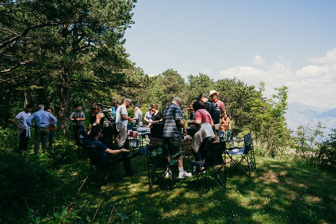 Kotor & Tivat Jeep Tour: Fortress Trails & Local Picnic - Stop 2, Fort Vrmac: a forested ridge and a viewpoint backdrop