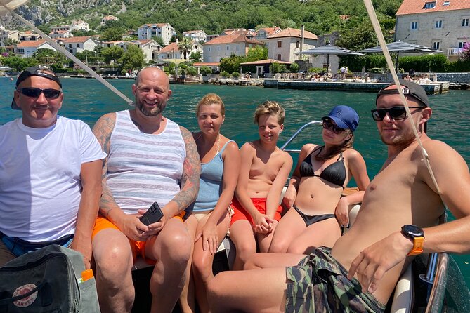 Our Lady of the Rocks and Perast Old Town Private Tour up to 6pax - The onboard experience: English captain, clean boat energy, and Insta360 X3