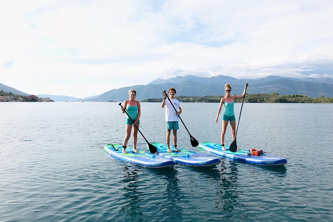 Stand-Up-Paddle Board at Bay of Kotor from Tivat or Kotor - Your 4-hour rhythm: briefing first, then paddle, swim, relax